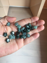 Load image into Gallery viewer, 10-10.5mm 100% Natural type A green dark green blue black gray 3D Guatemala Jadeite Jade star pendant group BS140 add on item