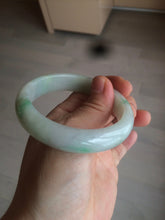 Load image into Gallery viewer, 53.5mm Certified Type A 100% Natural sunny green Jadeite Jade bangle BG40