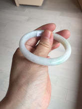 Load image into Gallery viewer, Shopify only 52mm certified type A 100% Natural sunny green/white/yellow oval jadeite jade bangle AR117-0264