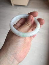 Load image into Gallery viewer, Shopify only 52mm certified type A 100% Natural sunny green/white/yellow oval jadeite jade bangle AR117-0264