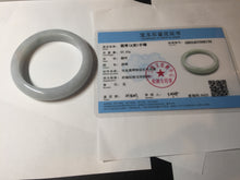 Load image into Gallery viewer, 54.5mm Certified Type A 100% Natural light green purple Jadeite Jade bangle BQ53-8179