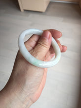 Load image into Gallery viewer, Shopify only 52mm certified type A 100% Natural sunny green/white/yellow oval jadeite jade bangle AR117-0264
