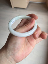 Load image into Gallery viewer, Shopify only 52mm certified type A 100% Natural sunny green/white/yellow oval jadeite jade bangle AR117-0264