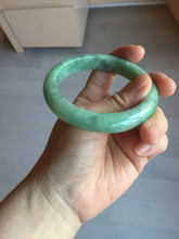 Load image into Gallery viewer, 59mm Certified Type A 100% Natural sunny green gray Jadeite Jade bangle BG236-9898