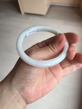 Load image into Gallery viewer, Shopify only 52mm certified type A 100% Natural sunny green/white/yellow oval jadeite jade bangle AR117-0264