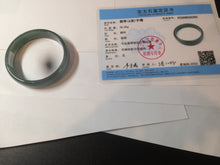 Load image into Gallery viewer, 52.8mm Certified Type A 100% Natural icy watery deep sea green/blue/gray/white Guatemala Jadeite bangle KS91-6393