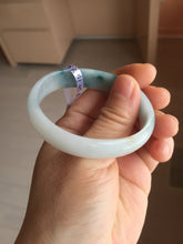 Load image into Gallery viewer, 46mm certified 100% natural type A white green orange with floating flowers oval jadeite bangle PH167(AllaboutjadeCanada.com only)