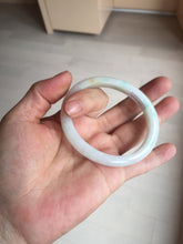 Load image into Gallery viewer, Shopify only 52mm certified type A 100% Natural sunny green/white/yellow oval jadeite jade bangle AR117-0264