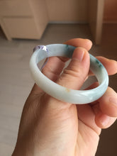 Load image into Gallery viewer, 46mm certified 100% natural type A white green orange with floating flowers oval jadeite bangle PH167(AllaboutjadeCanada.com only)