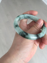Load image into Gallery viewer, 56.5mm Certified Type A 100% Natural suny green dark green Jadeite Jade bangle BP33-8236