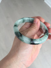 Load image into Gallery viewer, 56.5mm Certified Type A 100% Natural suny green dark green Jadeite Jade bangle BP33-8236