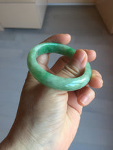 Load image into Gallery viewer, 50mm Certified Type A 100% Natural sunny green gray Oval shape Jadeite Jade bangle BG235-9903
