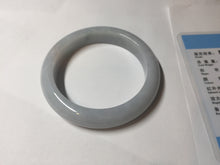 Load image into Gallery viewer, 54.5mm Certified Type A 100% Natural light green purple Jadeite Jade bangle BQ53-8179