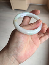 Load image into Gallery viewer, Shopify only 52mm certified type A 100% Natural sunny green/white/yellow oval jadeite jade bangle AR117-0264