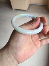 Load image into Gallery viewer, Shopify only 52mm certified type A 100% Natural sunny green/white/yellow oval jadeite jade bangle AR117-0264