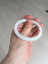 Load image into Gallery viewer, Shopify only 52mm certified type A 100% Natural sunny green/white/yellow oval jadeite jade bangle AR117-0264