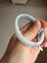 Load image into Gallery viewer, 46mm certified 100% natural type A white green orange with floating flowers oval jadeite bangle PH167(AllaboutjadeCanada.com only)