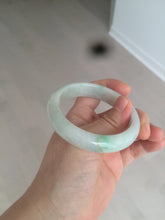 Load image into Gallery viewer, 53.5mm Certified Type A 100% Natural sunny green Jadeite Jade bangle BG40