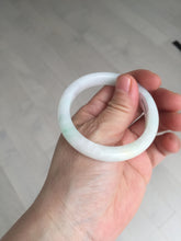 Load image into Gallery viewer, Shopify only 52mm certified type A 100% Natural sunny green/white/yellow oval jadeite jade bangle AR117-0264