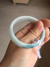 Load image into Gallery viewer, 46mm certified 100% natural type A white green orange with floating flowers oval jadeite bangle PH167(AllaboutjadeCanada.com only)