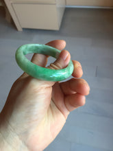 Load image into Gallery viewer, 50mm Certified Type A 100% Natural sunny green gray Oval shape Jadeite Jade bangle BG235-9903