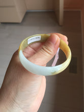 Load image into Gallery viewer, 52.4 mm Certified Type A 100% Natural yellow light green white Jadeite Jade bangle PH166-3808