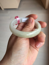 Load image into Gallery viewer, 48mm certified 100% natural Type A icy watery light green yellow white oval jadeite jade bangle PC16-6669