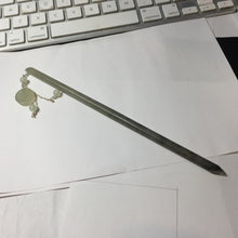 Load image into Gallery viewer, 20cm 100% Natural icy white gray black(灰冰) Xiu Jade (Serpentine) Hairpin AW66