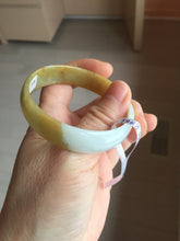 Load image into Gallery viewer, 52.4 mm Certified Type A 100% Natural yellow light green white Jadeite Jade bangle PH166-3808