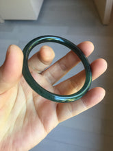 Load image into Gallery viewer, 54.1mm Certified Type A 100% Natural dark green/blue/gray with Guatemala slim round cut Jadeite bangle PJ76-0686