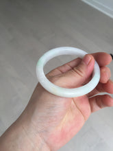 Load image into Gallery viewer, Shopify only 52mm certified type A 100% Natural sunny green/white/yellow oval jadeite jade bangle AR117-0264