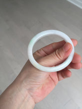 Load image into Gallery viewer, Shopify only 52mm certified type A 100% Natural sunny green/white/yellow oval jadeite jade bangle AR117-0264