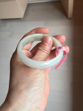 Load image into Gallery viewer, 48mm certified 100% natural Type A icy watery light green yellow white oval jadeite jade bangle PC16-6669