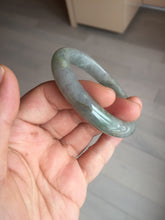 Load image into Gallery viewer, 53mm 100% natural certified dark green/gray jadeite jade bangle BM53-8655