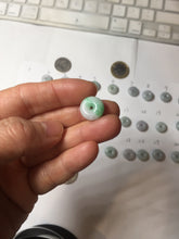 Load image into Gallery viewer, 12.5mm Type A 100% Natural sunny green white purple Jadeite Safety Guardian Button donuts pendant PH60 Add on item
