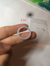 Load image into Gallery viewer, 100% natural type A white slim jadeite jade band ring BF53