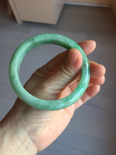 Load image into Gallery viewer, 60mm Certified Type A 100% Natural sunny green gray Jadeite Jade bangle BG234-9885