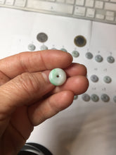 Load image into Gallery viewer, 12.5mm Type A 100% Natural sunny green white purple Jadeite Safety Guardian Button donuts pendant PH60 Add on item