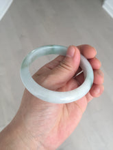 Load image into Gallery viewer, 54.8mm certified type A 100% Natural icy watery green/white jadeite jade bangle BP35-8906