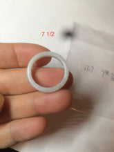 Load image into Gallery viewer, 100% natural type A white slim jadeite jade band ring BF53