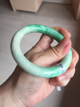 Load image into Gallery viewer, 56.5mm certified 100% natural sunny green yellow chubby jadeite jade bangle AS89-7058