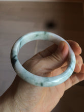 Load image into Gallery viewer, 59.5mm Certified 100% natural type A green white/light purple jadeite jade bangle AT86-9566