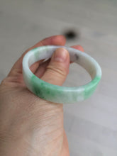 Load image into Gallery viewer, 52.5mm Certified type A 100% Natural sunny green/purple/white square Jadeite Jade bangle AT87-4715