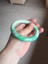 Load image into Gallery viewer, 56.5mm certified 100% natural sunny green yellow chubby jadeite jade bangle AS89-7058