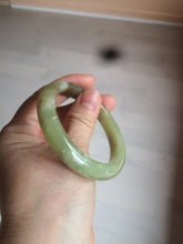 Load image into Gallery viewer, 51.7mm certified Type A 100% Natural yellow/sugar brown flying snow and dandelions nephrite Jade bangle HE78-0462