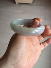 Load image into Gallery viewer, 51.5mm certified 100% natural type A light purple sunny green yellow oval jadeite jade bangle BL77-8666