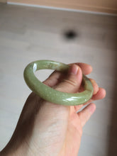 Load image into Gallery viewer, 51.7mm certified Type A 100% Natural yellow/sugar brown flying snow and dandelions nephrite Jade bangle HE78-0462