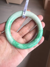 Load image into Gallery viewer, 56.5mm certified 100% natural sunny green yellow chubby jadeite jade bangle AS89-7058