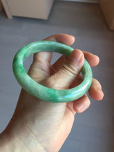Load image into Gallery viewer, 60mm Certified Type A 100% Natural sunny green gray Jadeite Jade bangle BG233-9884
