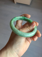 Load image into Gallery viewer, 58.4mm certified 100% Natural dark green/black meteorite round cut nephrite bangle HN134-0605